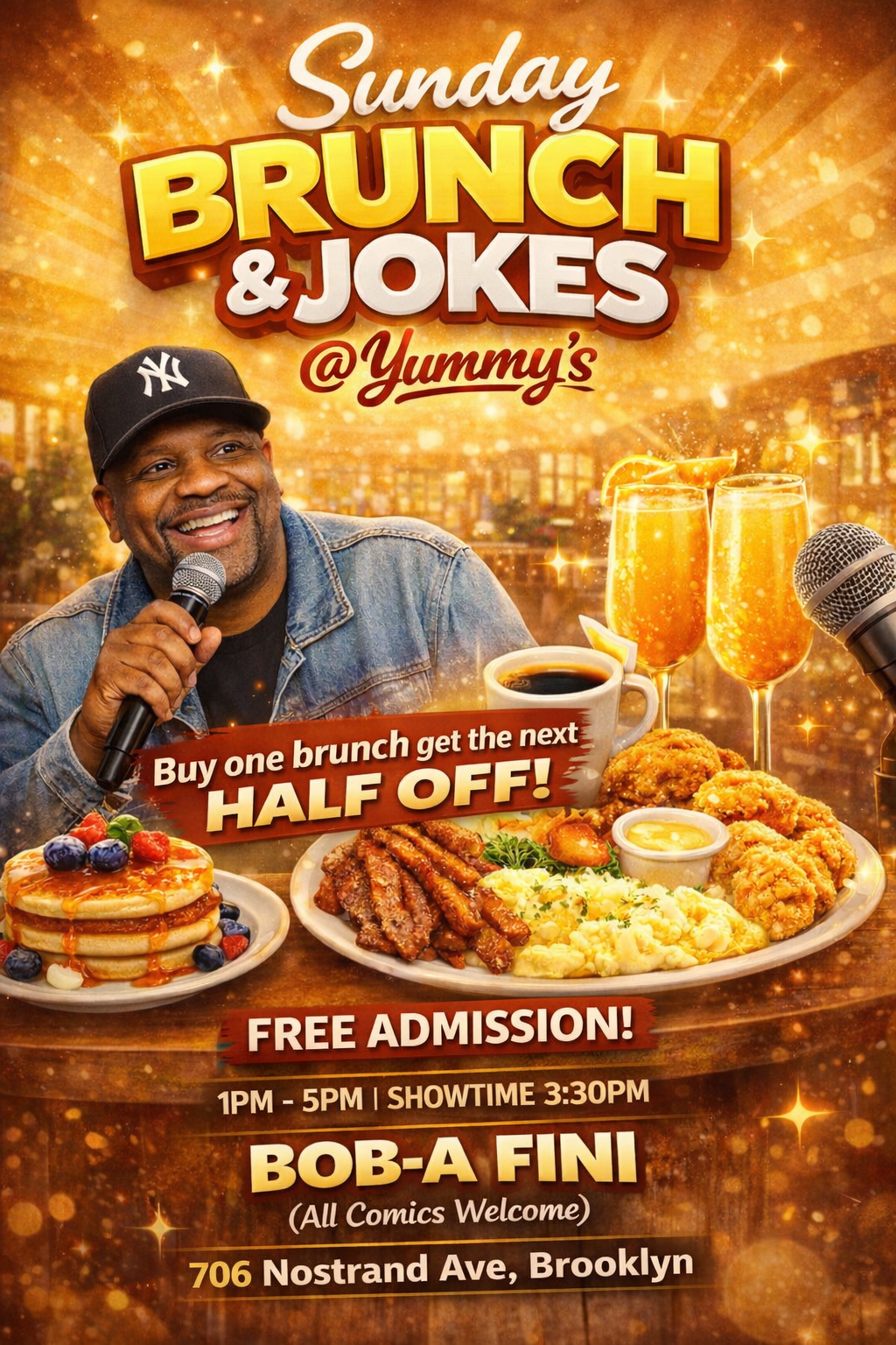 Sunday Brunch & Jokes @ Yummy's